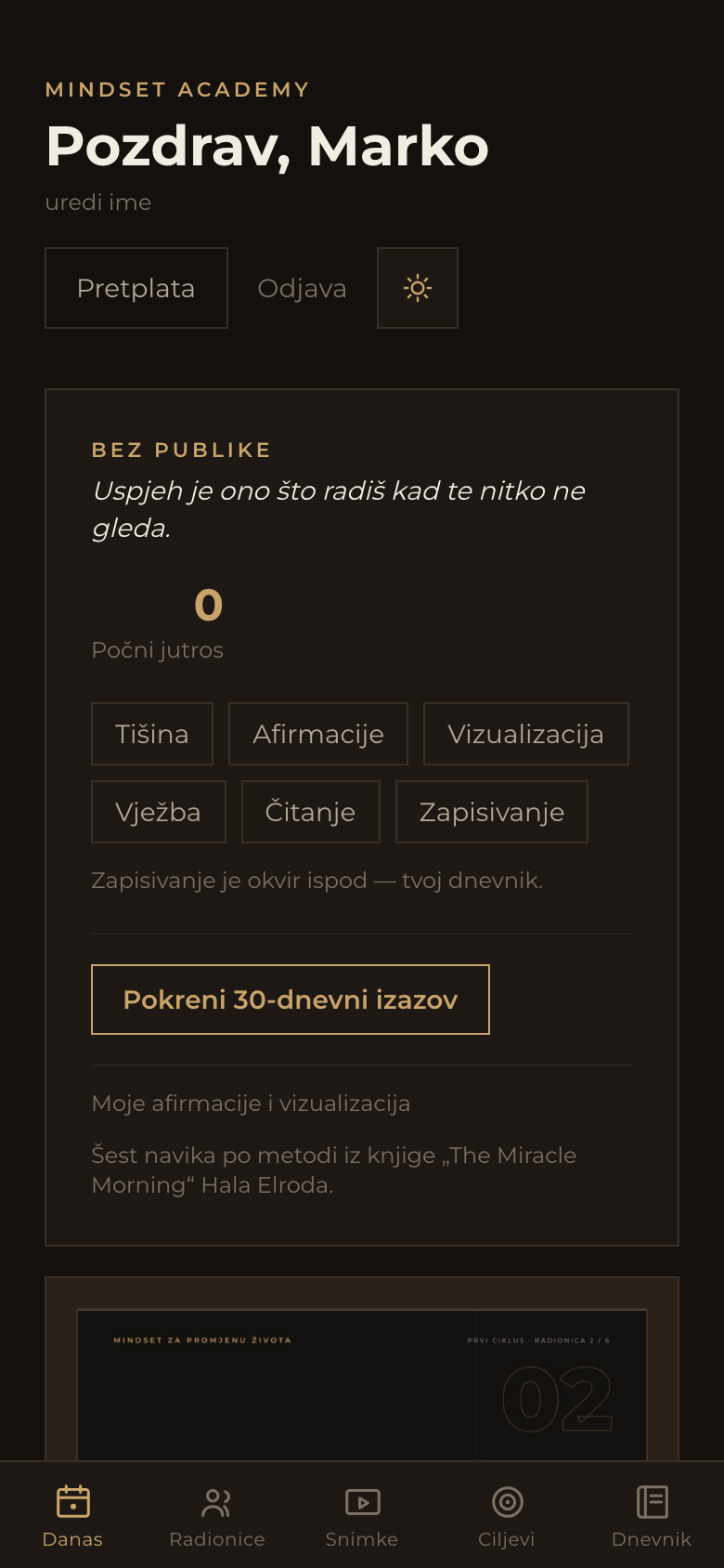 Kartica Danas