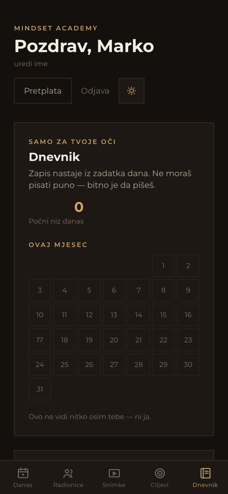 Kartica Dnevnik