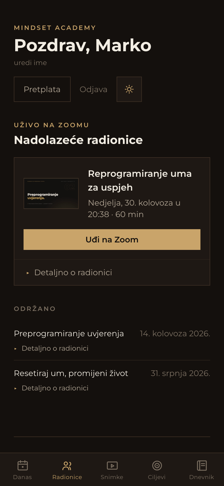 Kartica Radionice
