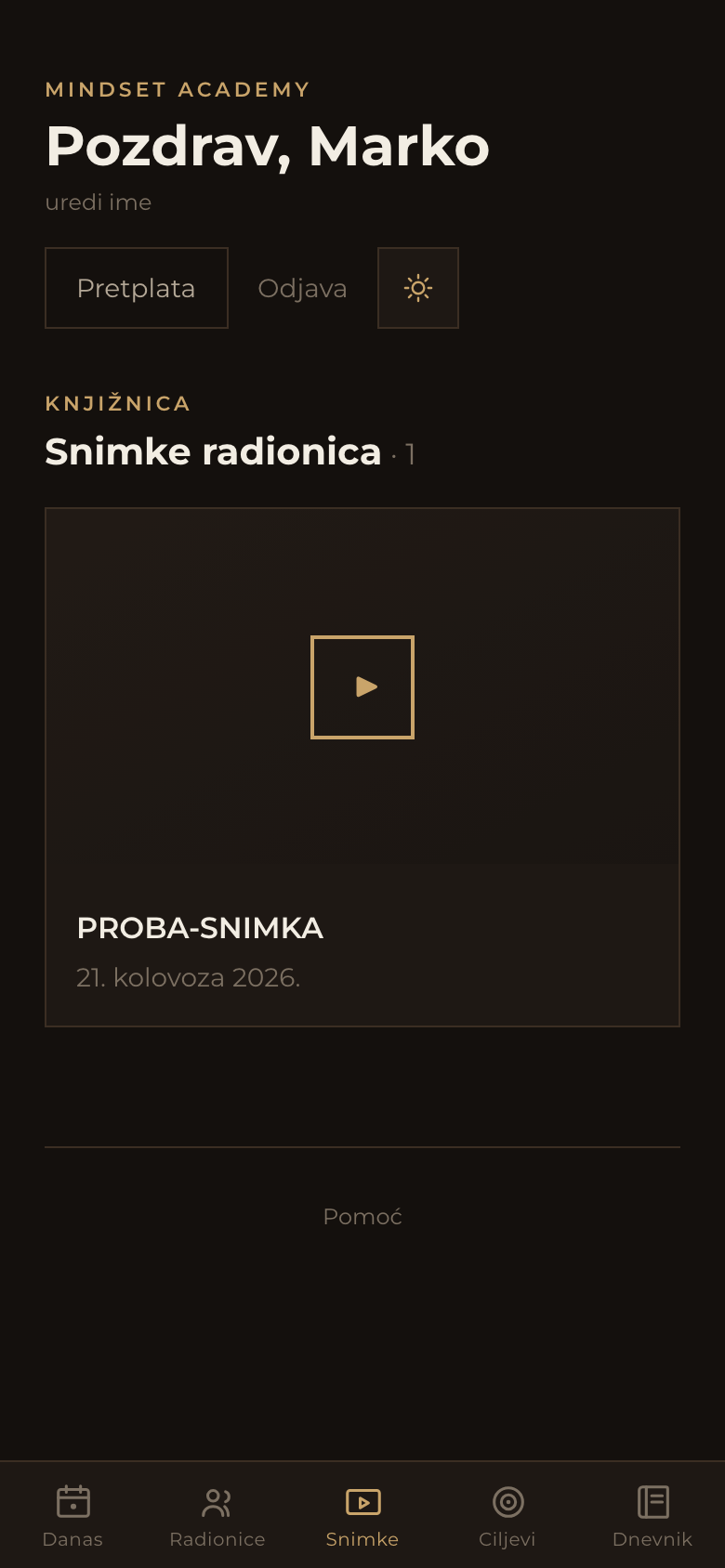 Kartica Snimke